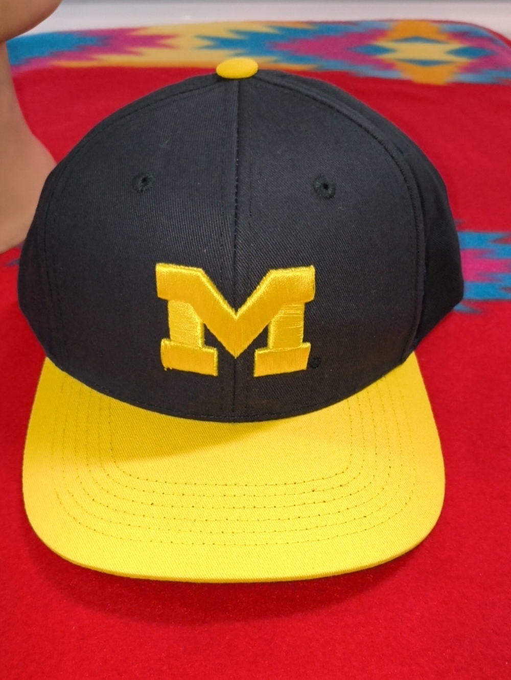 University Of Michigan Embroidered Logo Trucker Snapback Hat Cap Youth OS